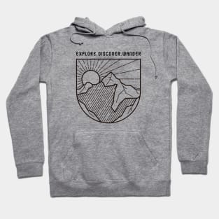 Explore Discover Wander Camping (BLACK PRINT) Hoodie